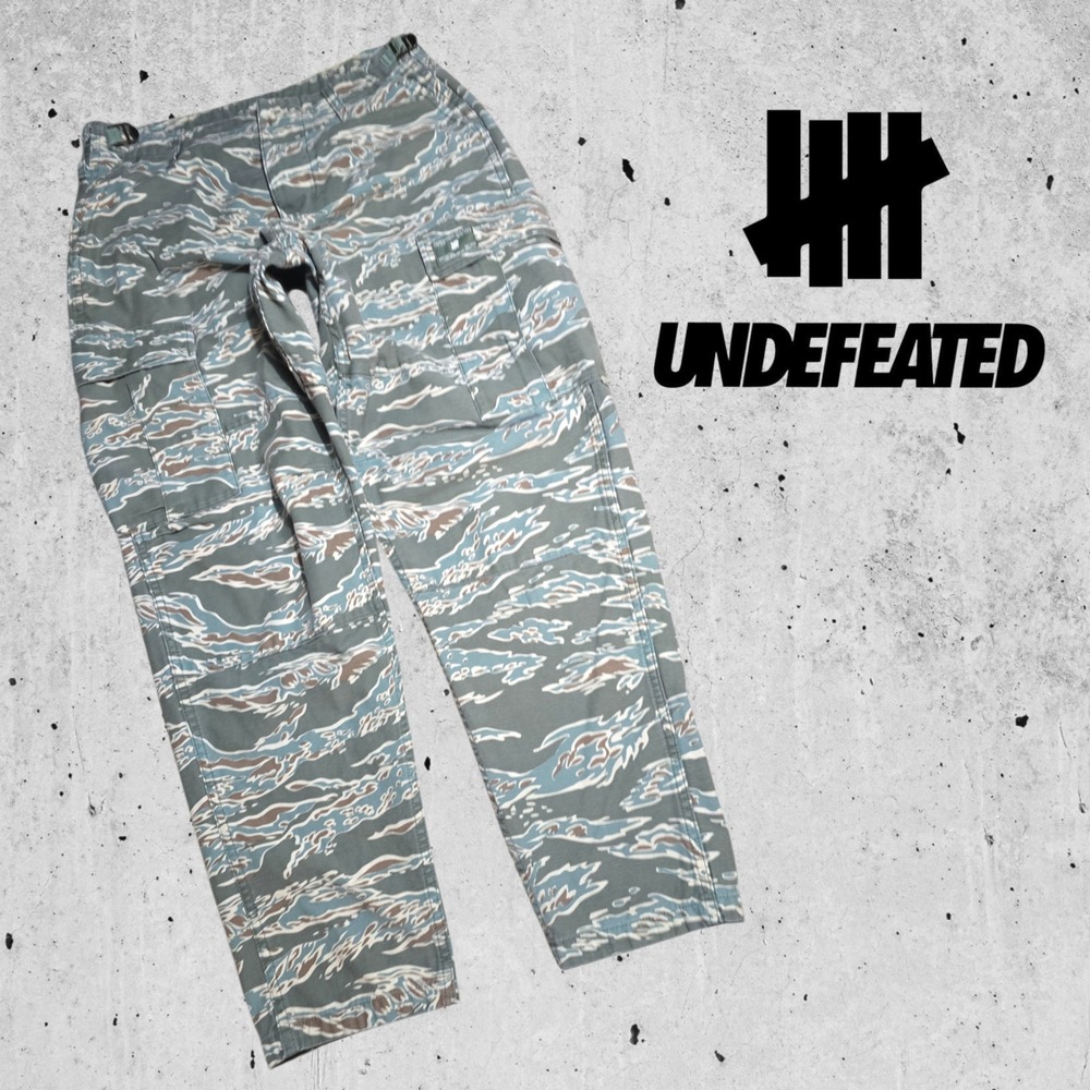 Undefeated Cargo Pants Mens Tiger Stripe Camo Type UN-5 Green Tan  30(28x27)‎